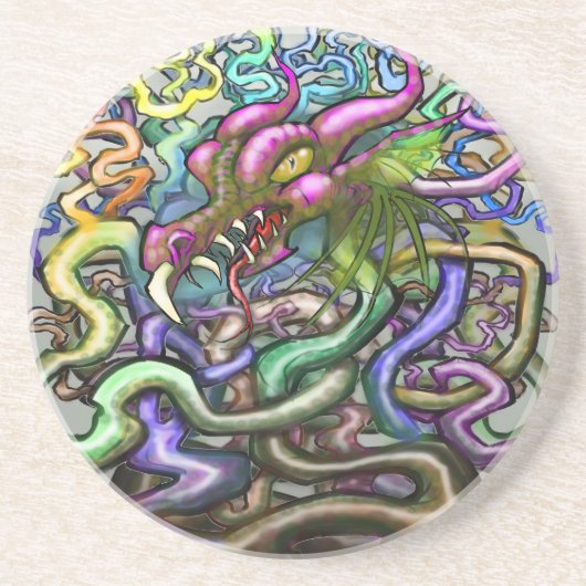 ドラゴンつる植物 コースター (正面)