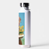 ドラゴンで花を集める ウォーターボトル (左面)