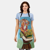 ドラゴンで花を集める エプロン (着用した状態)