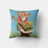 ドラゴンで花を集める クッション (裏面)