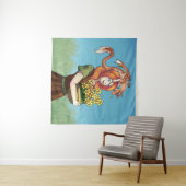 ドラゴンで花を集める タペストリー (インサイチュ(横))