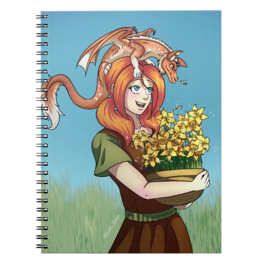 ドラゴンで花を集める ノートブック (正面)