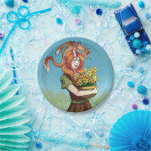 ドラゴンで花を集める ペーパープレート (パーティー)