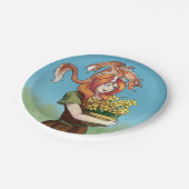 ドラゴンで花を集める ペーパープレート (アングル)