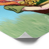 ドラゴンで花を集める ポスター (角)