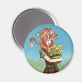 ドラゴンで花を集める マグネット (正面/裏面)