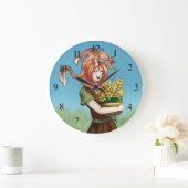 ドラゴンで花を集める ラージ壁時計 (ホーム)