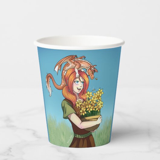 ドラゴンで花を集める 紙コップ (正面)
