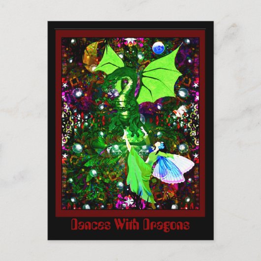 ドラゴンで踊る ポストカード (正面)