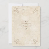 ドラゴンとオオカミの結婚式招待状 招待状 (裏面)