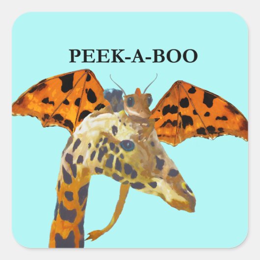 ドラゴンとキリン スクエアシール (正面)