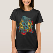 ドラゴンとコイ Tシャツ (正面)