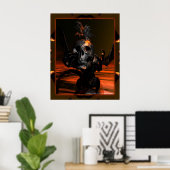 ドラゴンとスカルポスター ポスター (ホームオフィス)