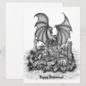 ドラゴンとゾンビフラットカード (正面/裏面)