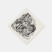 ドラゴンとタイガーの戦い スタンダードカクテルナプキン (角)