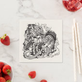 ドラゴンとタイガーの戦い スタンダードカクテルナプキン (インサイチュ)