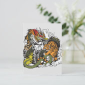 ドラゴンとタイガーの戦い ポストカード (スタンド正面)