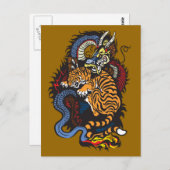 ドラゴンとタイガーの戦い ポストカード (正面/裏面)