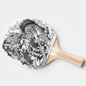 ドラゴンとタイガーの戦い 卓球ラケット (横)