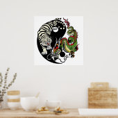 ドラゴンとタイガー陰陽 ポスター (キッチン)