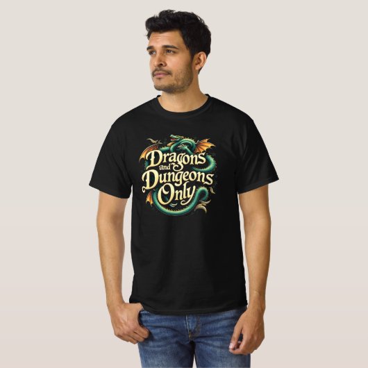ドラゴンとダンジョンだけ Tシャツ (正面フル)