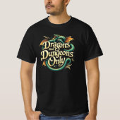 ドラゴンとダンジョンだけ Tシャツ (正面)