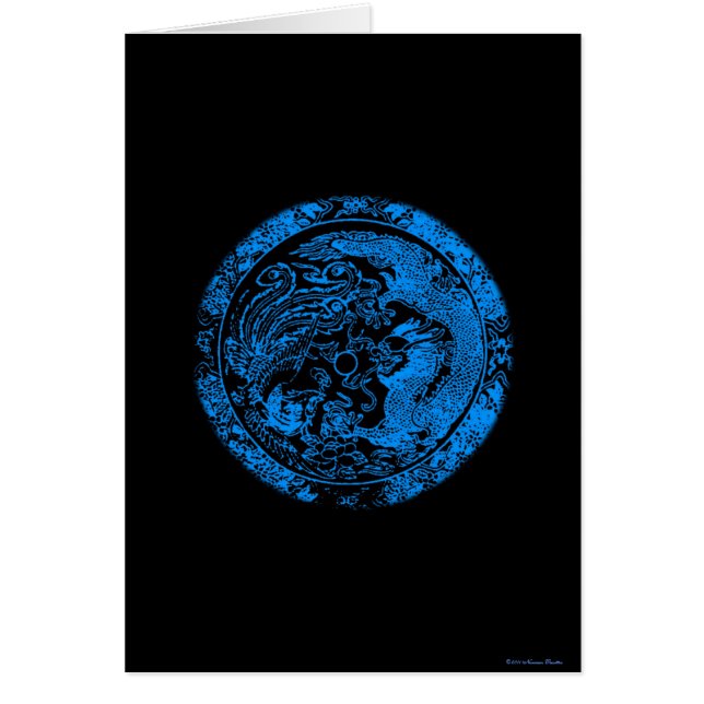 ドラゴンとフェニックスのカード (正面)