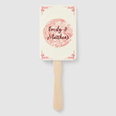 ドラゴンとフェニックス中国のレッド結婚ズ ハンドファン (裏面)