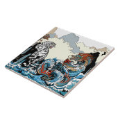 ドラゴンとホワイトタイガー。イラストレーションバイインシーマ タイル (側面)