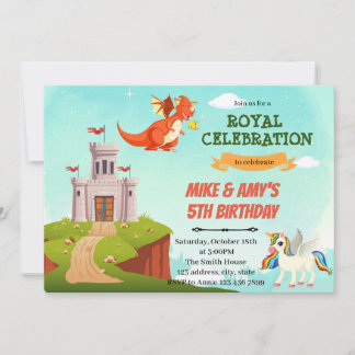 ドラゴンとユニコーンの誕生日テーマ シーズンカード