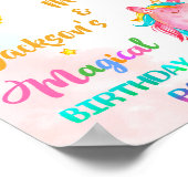 ドラゴンとユニコーン歓迎パーティーサイン魔法パーティー ポスター (角)