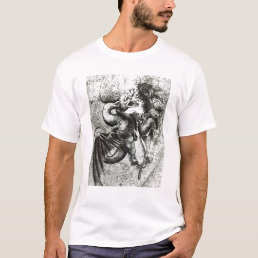 ドラゴンとライオン間の戦い Tシャツ (正面)