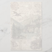 ドラゴンと中世をイメージしたデザイン  便箋 (正面)