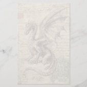 ドラゴンと中世風デザイン  便箋 (正面)
