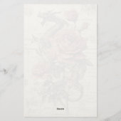 ドラゴンと中世風デザイン 便箋 (裏面)