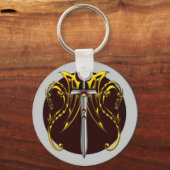 ドラゴンと剣 キーホルダー (正面)