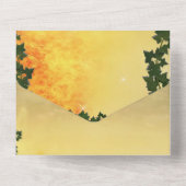 ドラゴンと城の招待状 オールインワン招待状 (裏面)