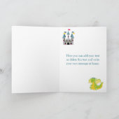 ドラゴンと城の誕生日パーティー カード (内部)