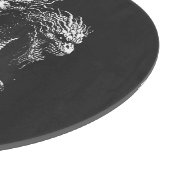 ドラゴンと女の子タトゥー – おもしろい Dark カッティングボード (角)