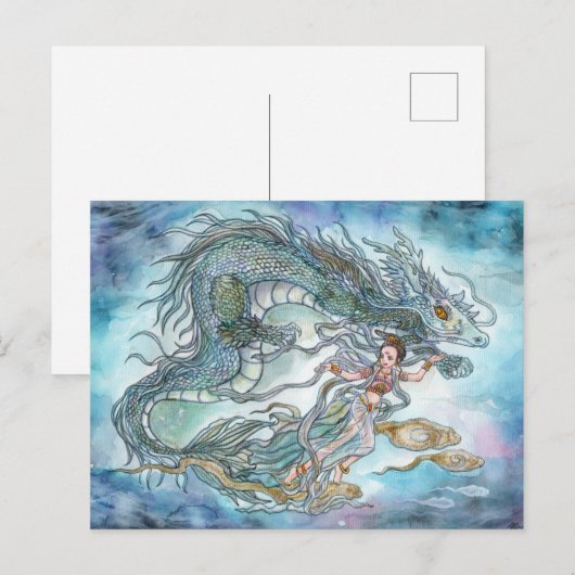 ドラゴンと女神 ポストカード (正面/裏面)