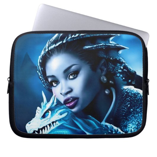 ドラゴンと彼の女王 – エレクトロニクスバッグ ラップトップスリーブ (正面)