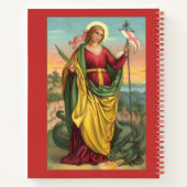 ドラゴンと復活バナー付き聖マーガレット ノートブック (裏面)