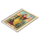 ドラゴンと復活バナー付き聖マーガレット ノートブック (左側)