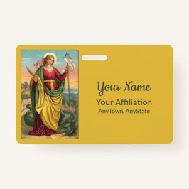 ドラゴンと復活バナー付き聖マーガレット バッジ