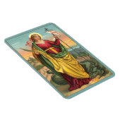 ドラゴンと復活バナー付き聖マーガレット マグネット (右側)