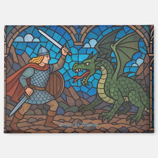 ドラゴンと戦うジークフリート マグネット (正面)