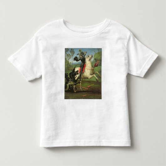 ドラゴンと戦うセントジョージ トドラーTシャツ (正面)