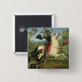 ドラゴンと戦うセントジョージ 缶バッジ (正面&裏面)