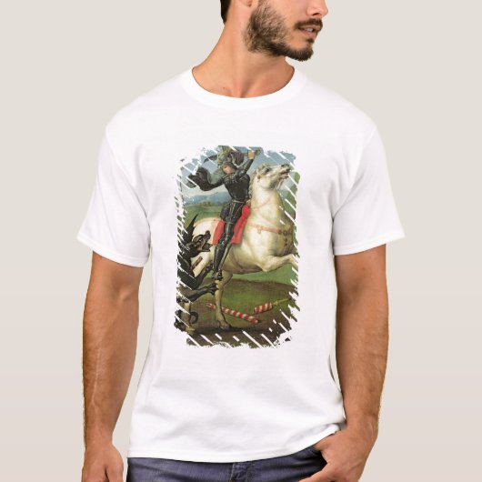 ドラゴンと戦うセントジョージ Tシャツ (正面)