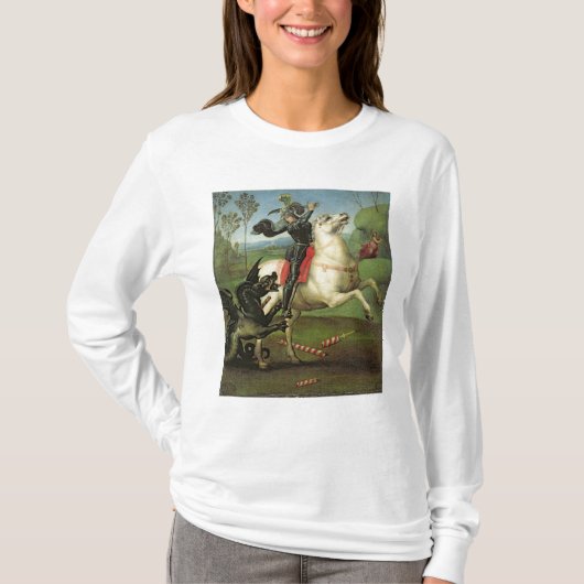 ドラゴンと戦うセントジョージ Tシャツ (正面)